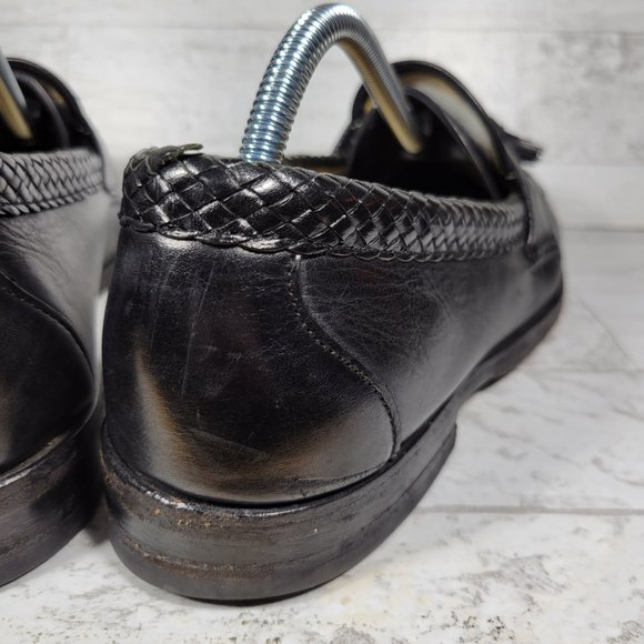 Allen Edmonds Mens Maxfield 47711 Black Leather Tassel Loafers Shoes Sz 10.5 D